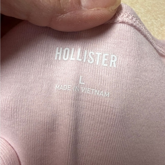 Hollister Off-Shoulder Tie Sleeve Tank Top- Petal Pink - Picture 7 of 8